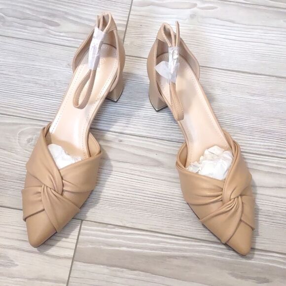 (52-2404) Coutgo Womens Chunky Heels Sandals-Twist Bow Sz 8.5 - Picture 4 of 11